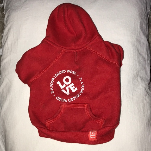 Reddy Love is a 4 legged Word Hoodie xs - Picture 4 of 8